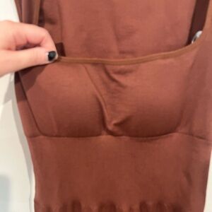 Brown tank top jumpsuit workout outfit or would be cute with a flannel